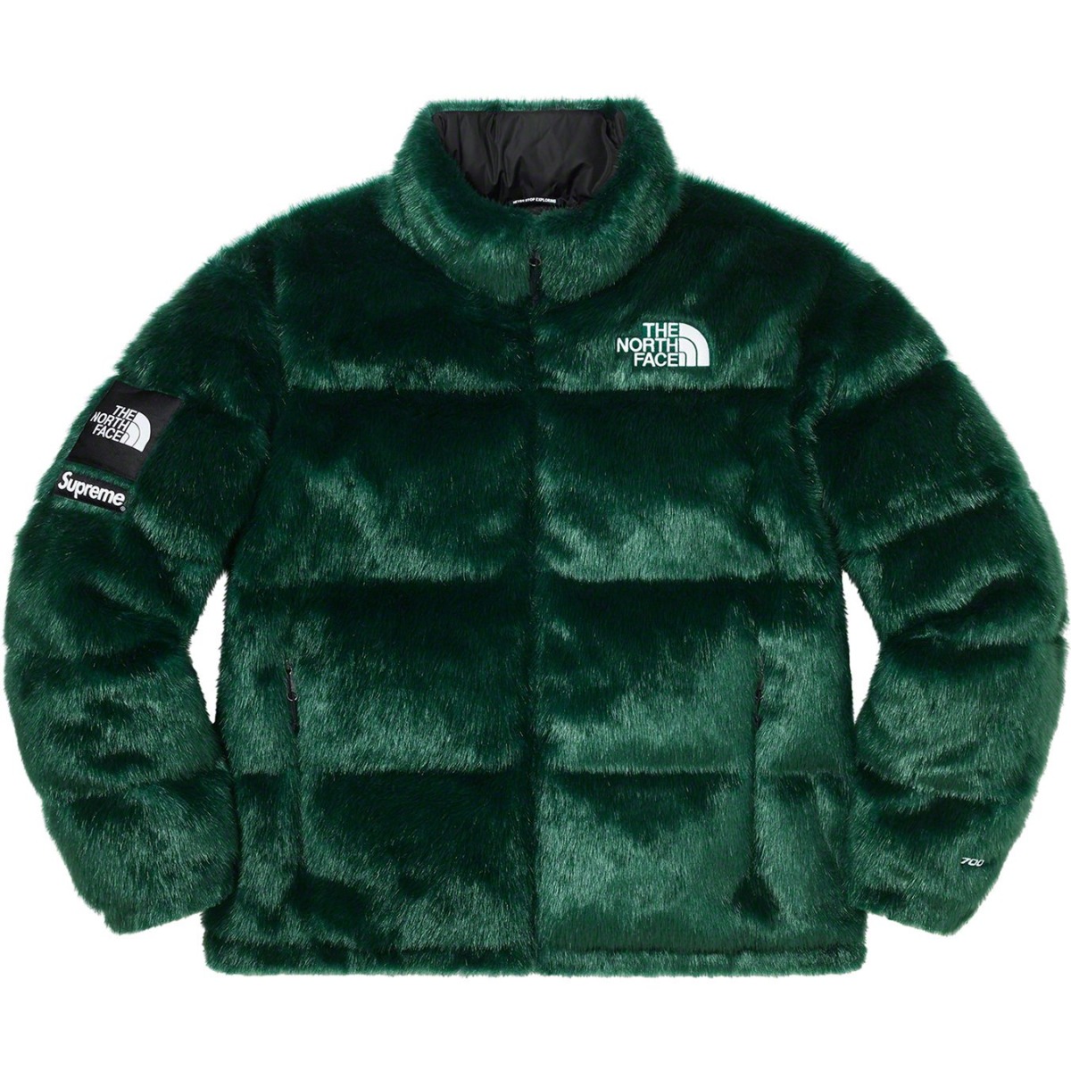 2020FW Supreme×The North Face Faux Fur Nuptse Jacket NG Night 