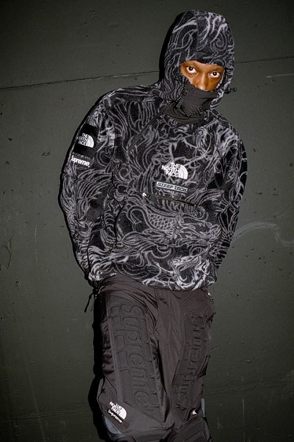 2022FW Supreme/The North Face Steep Tech Fleece Pullover Black