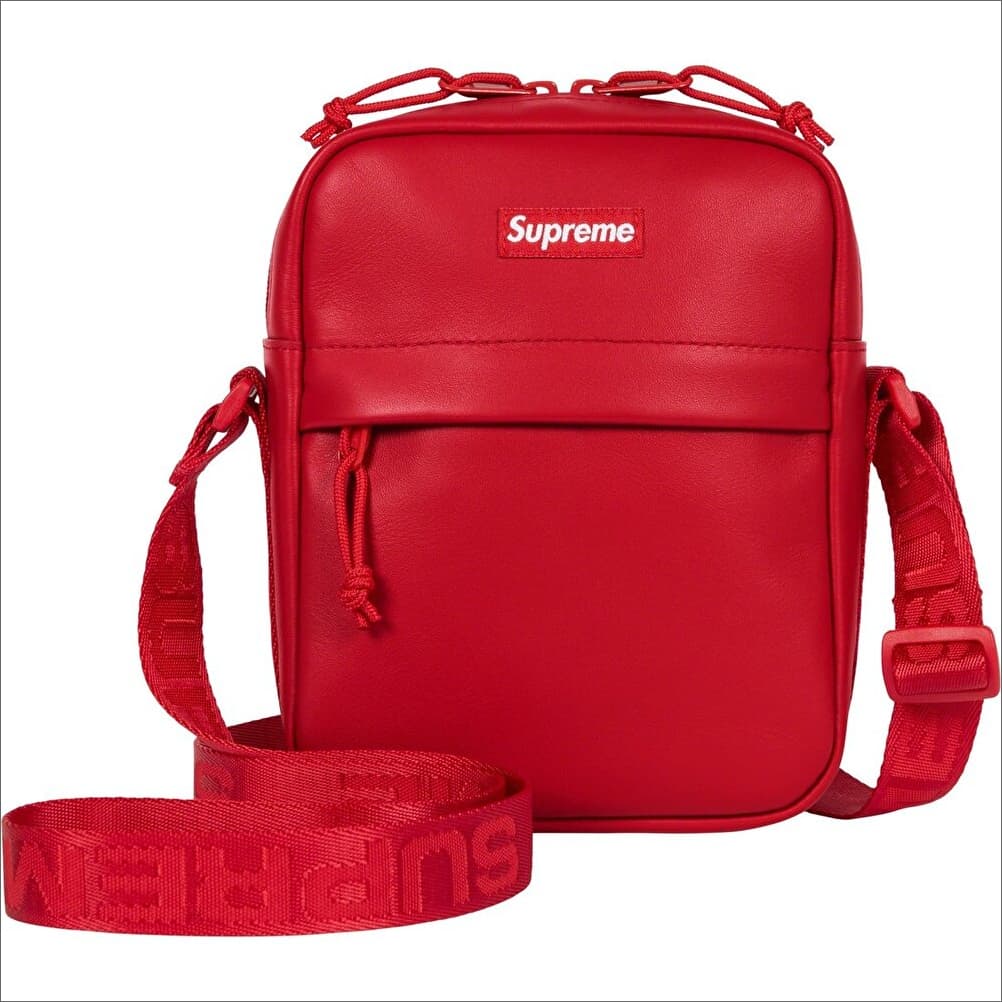 2023FW Supreme Leather Shoulder Bag Red 2.5L シュプリーム レザー 2.5リットル ショルダーバッグ レッド