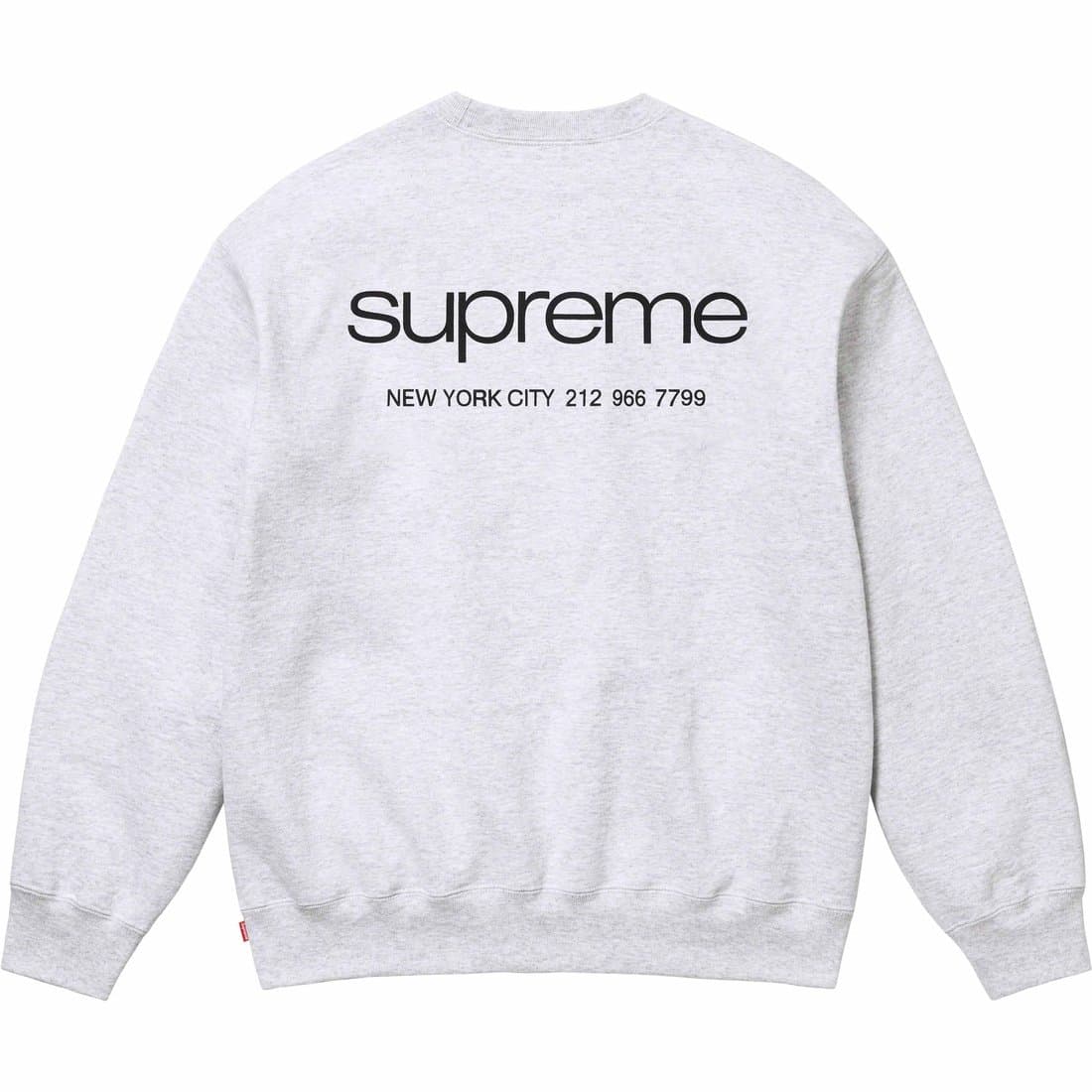 2023FW Supreme NYC Crew Neck Sweat Shirts Ash Grey シュプリーム NYC クルーネック  スウェットシャツ アッシュグレー | W-CRIME