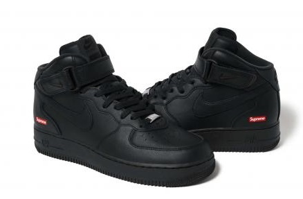 2024ss Nike×Supreme Air Force 1 Mid Black/Red ナイキ×シュプリーム エアフォース ワン ミッド ブラック/レッド 黒/赤 ボックスロゴ Small Box Logo FZ8784-001